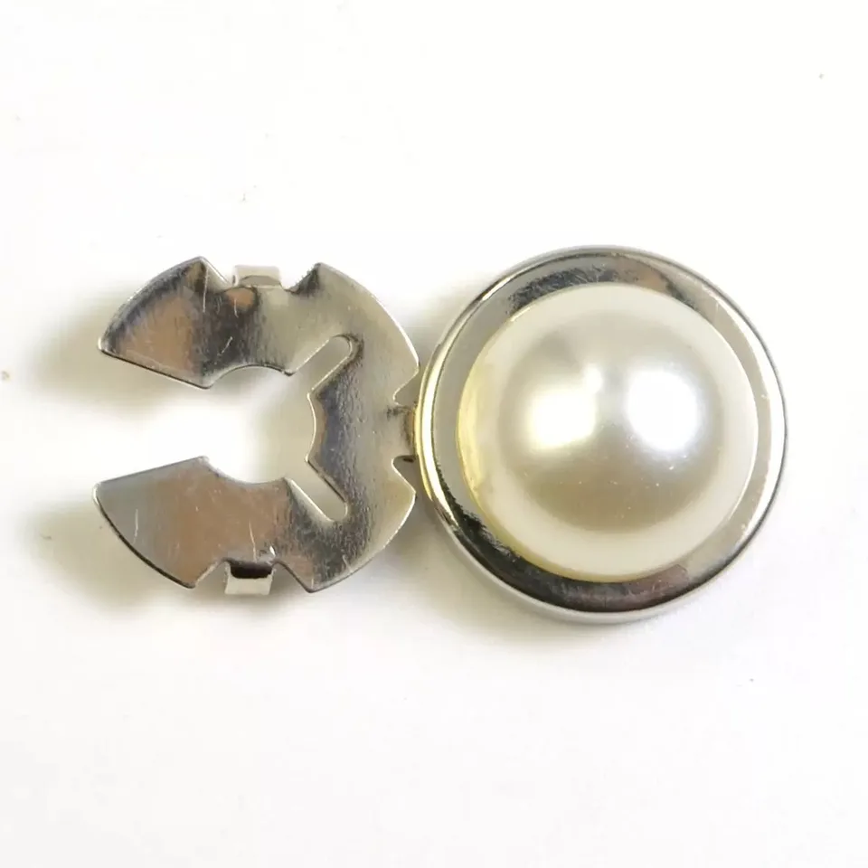 Ansicht 5 von Luxury Rhinestone Button Covers Clip-On Shirt Cufflink Pin