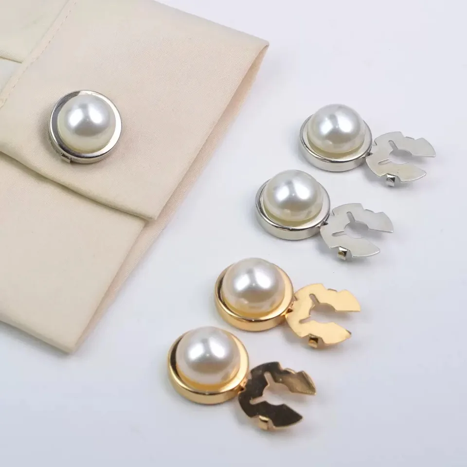Ansicht 1 von Luxury Rhinestone Button Covers Clip-On Shirt Cufflink Pin