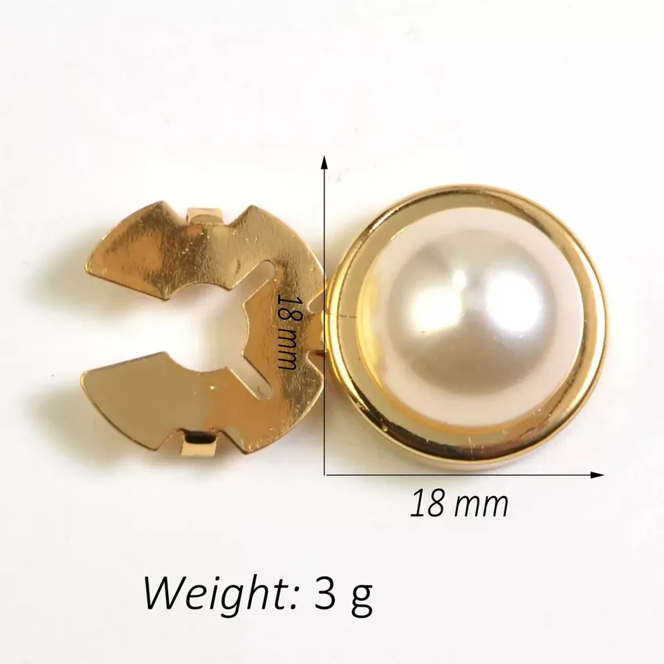 Ansicht 4 von Luxury Rhinestone Button Covers Clip-On Shirt Cufflink Pin