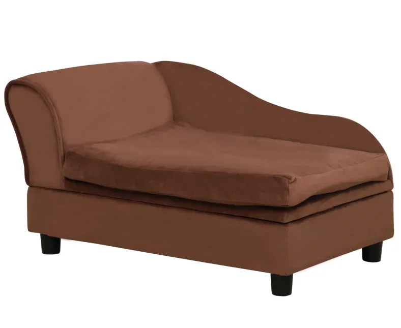 Pet Sofa Dog Sofa For Small Dogs With Storage, Brown view 6