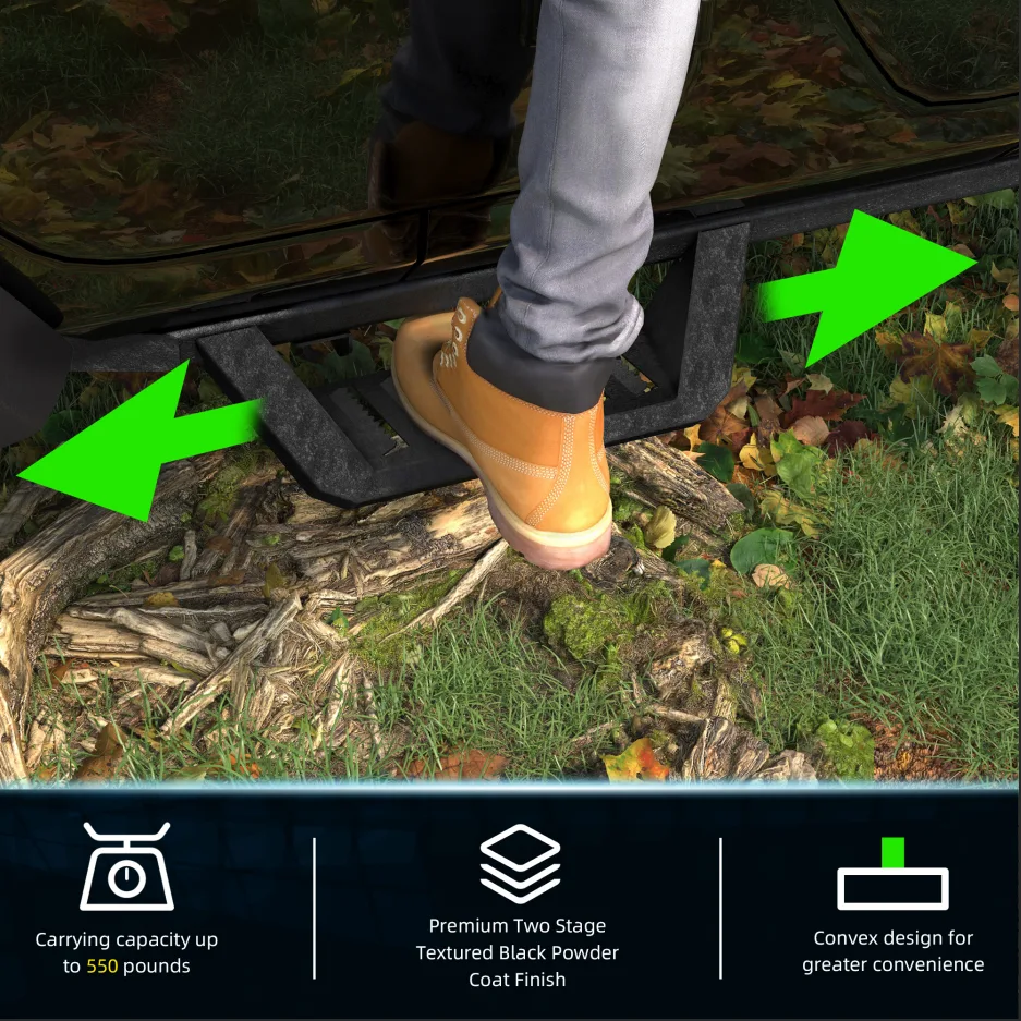 Bars Running Boards Compatible With Wrangler JK 4 Doors view 2