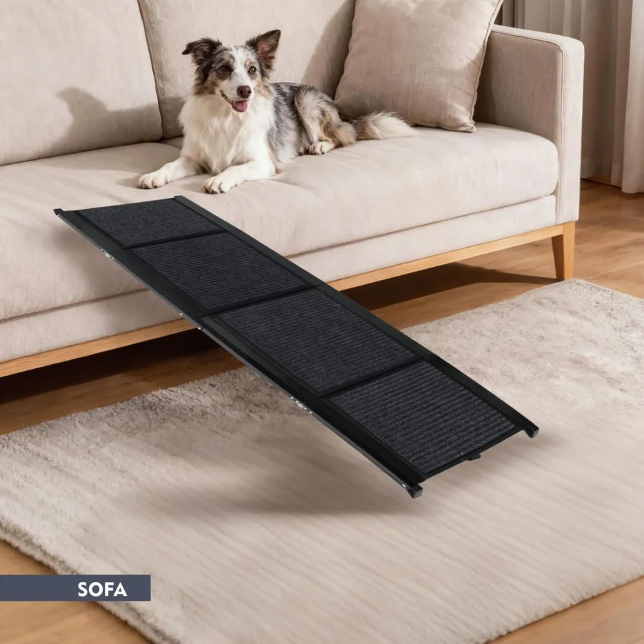 Dog Ramp For Car 65inchX17.2inch Large Folding Pet Stair Ramps For Truck, SUV, With Non-Slip Surface, Up To 250LBS, Outdoor Dog Car Ramp For view 4