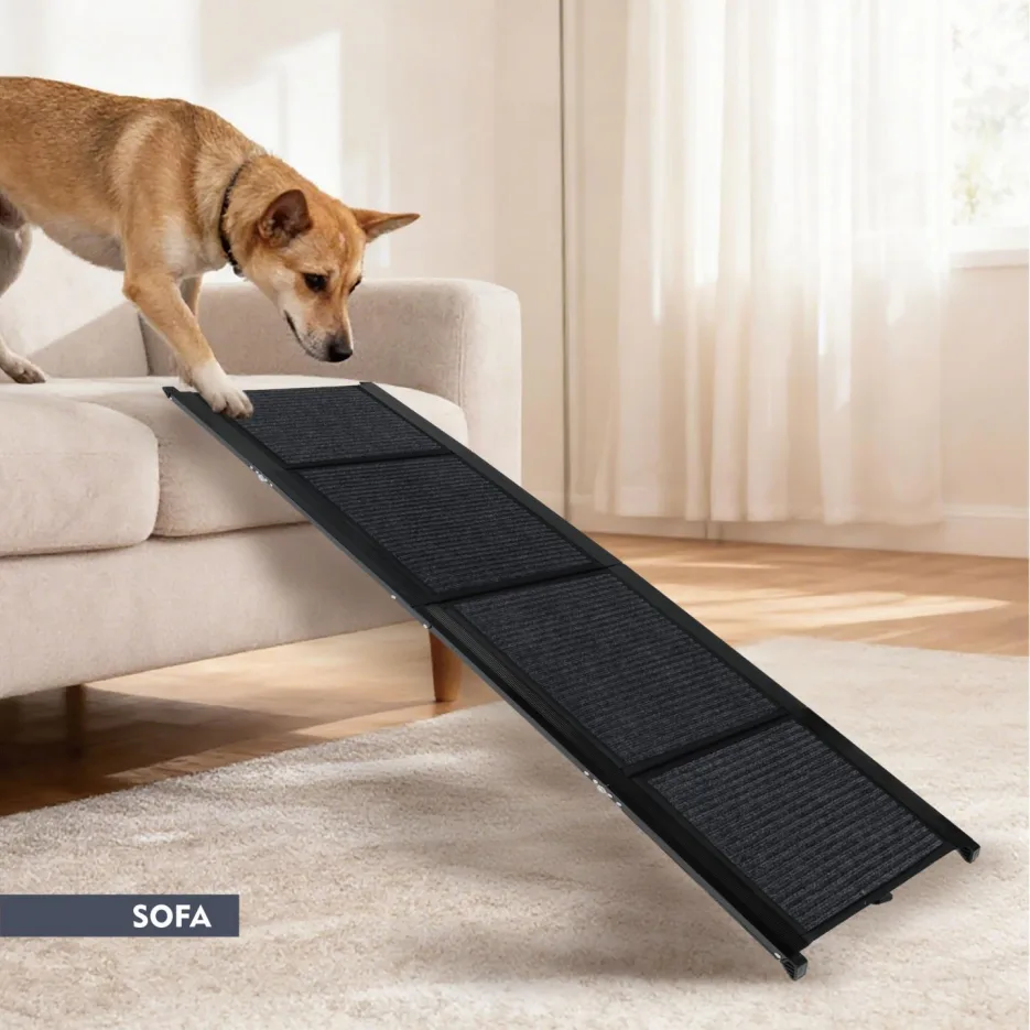 Dog Ramp For Car 71inch Long & 19.3inch Wide Portable Dog Ramps For Large Dogs With Non-Slip Rug Surface Dog Car Ramp For SUV Car & Truck view 7