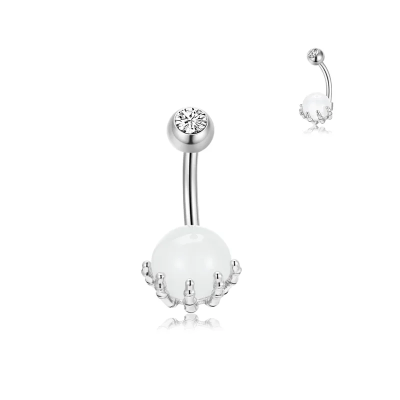 Skeleton Balls Piercing Banana Piercing Stainless Steel 14G Belly Button Piercing Women's Claws view 2