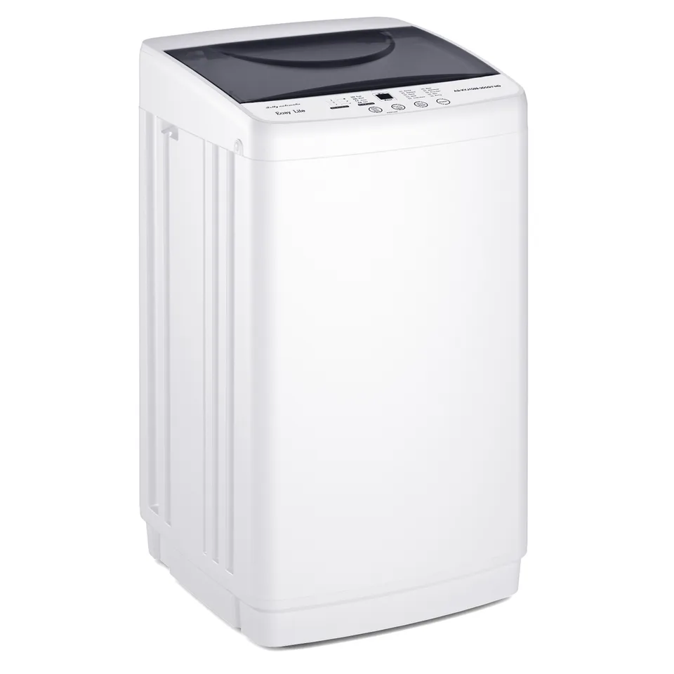 Portable Washing Machine, 7.7 Pounds, Fully Automatic Compact Model, Stainless Steel Tub, 10 Washing Modes, LED Display Screen
