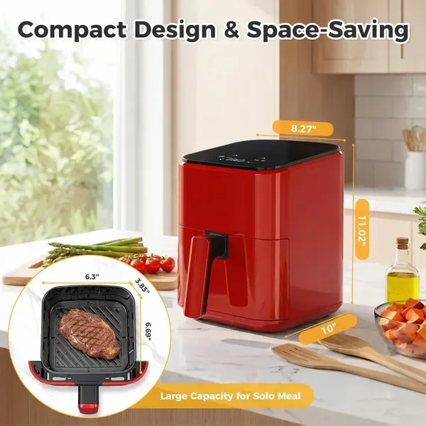 3.17 QT Digital Air Fryer, A Small Air Fryer With A PP Touch Panel, With A Maximum Temperature Of 400 Degrees Fahrenheit. view 4