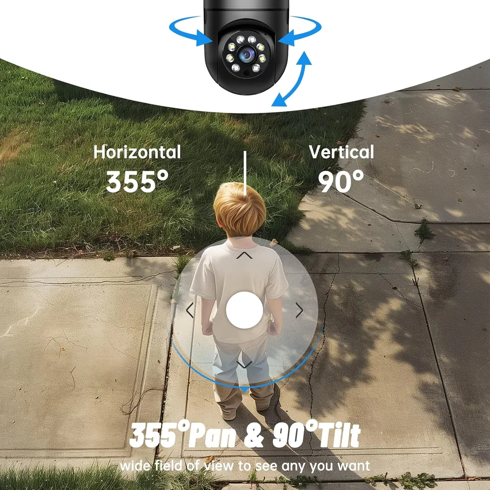 Light Bulb Security Camera 2.4GHz 5G Wi Fi Outdoor, 1080P E27 Light Socket Security Camera, Indoor 360 Home Security Cameras view 4