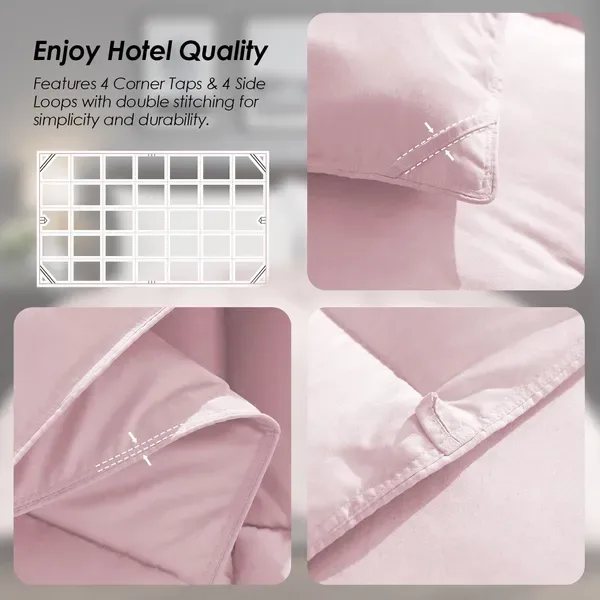 Pink Comforter Insert, Soft And Comfortable Against The Skin, Suitable For All Seasons, Machine Washable, Perfect For Home And Bedroom, And Makes A Great Christmas Gift. view 2