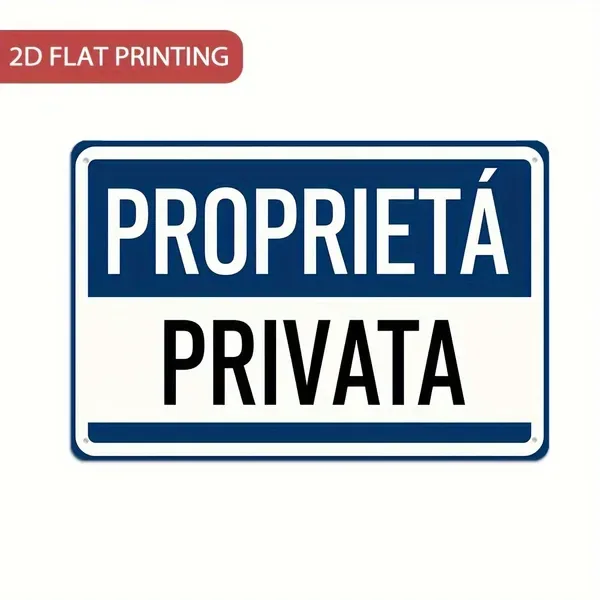 CIFbuy Italian Private Property Vintage Metal Sign Proprieta Privata No Trespassing Garden Garage Iron Wall Decor - TikTok, Temu Pick-up Service