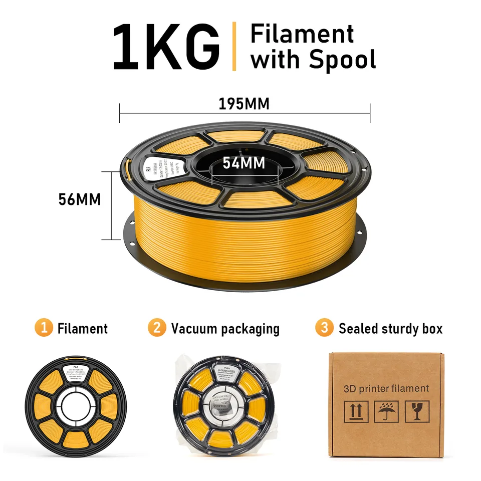 Silk PLA Filament 1.75mm, 1.1kg Spool, Glossy Shiny Finish, Smooth Printing 3D Printer Filament view 6