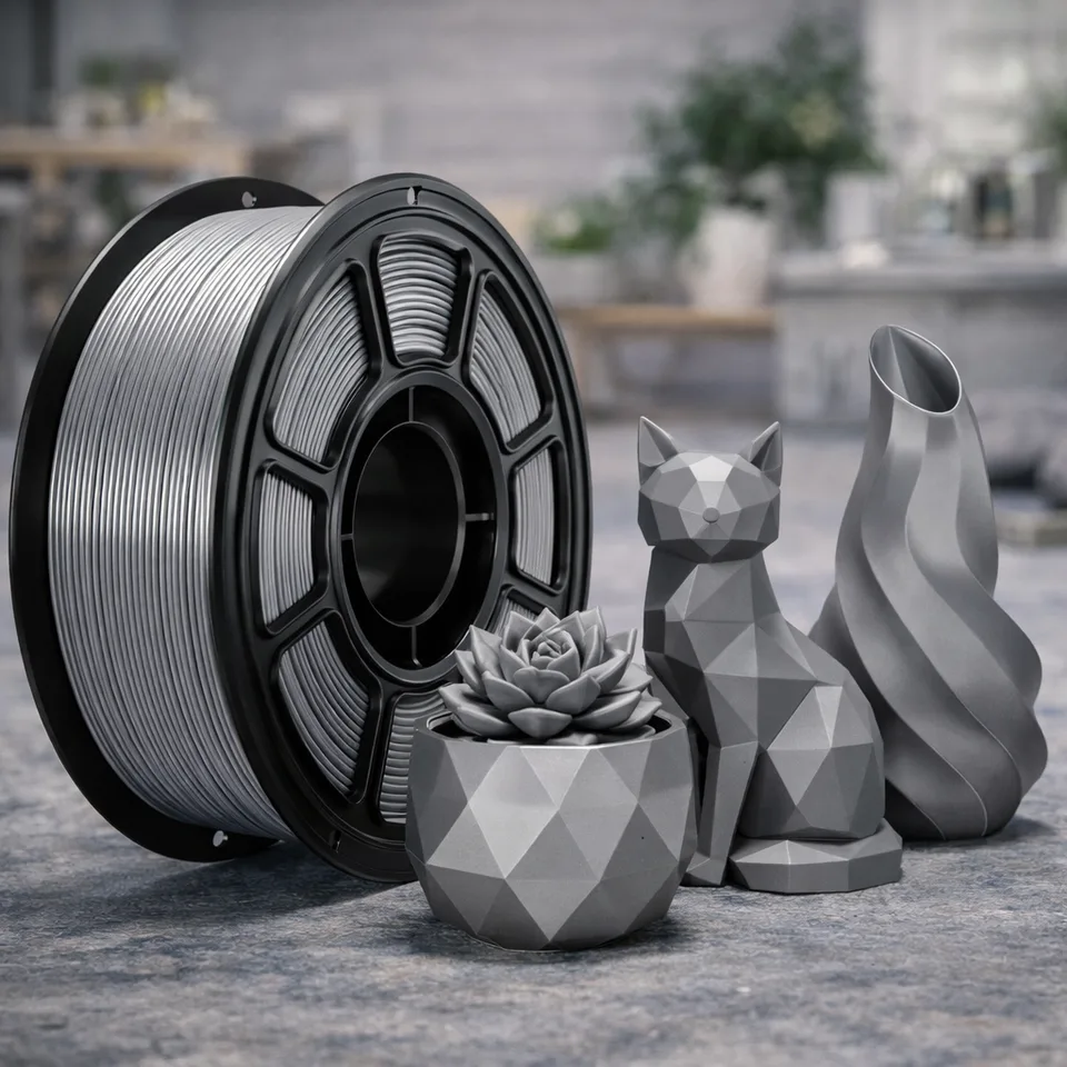 Silk PLA Filament 1.75mm, 1.1kg Spool, Glossy Shiny Finish, Smooth Printing 3D Printer Filament view 4