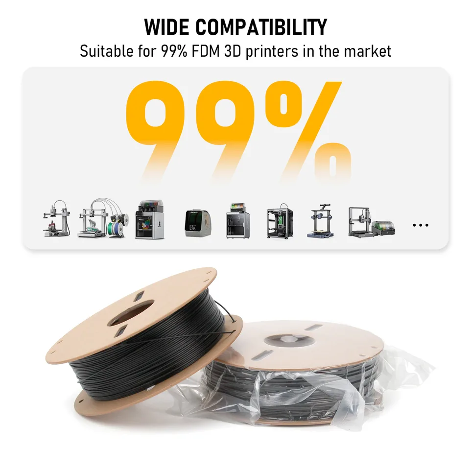 PETG-CF Engineering Filament, 15 Percent Carbon Fiber Reinforced 3D Printer Material, Strong Rigid Filament For Functional Parts view 8