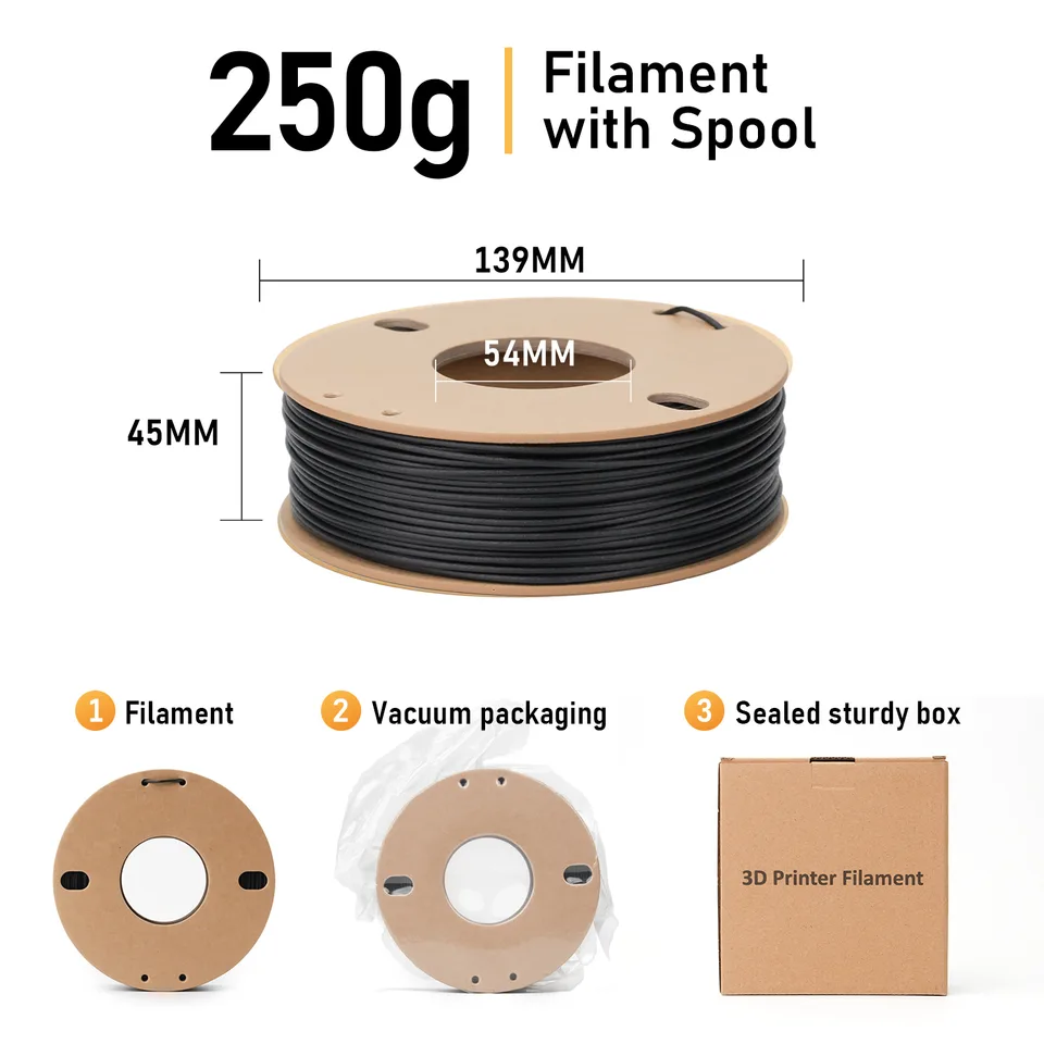 PETG-CF Engineering Filament, 15 Percent Carbon Fiber Reinforced 3D Printer Material, Strong Rigid Filament For Functional Parts view 2