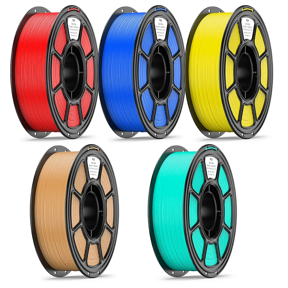 PLA 5 Pack 3D Printer Filament, 1.75mm PLA Filament Bundle, 5 Rolls Set For FDM 3D Printers, Smooth Printing, Low Warping, Easy To Print view 3