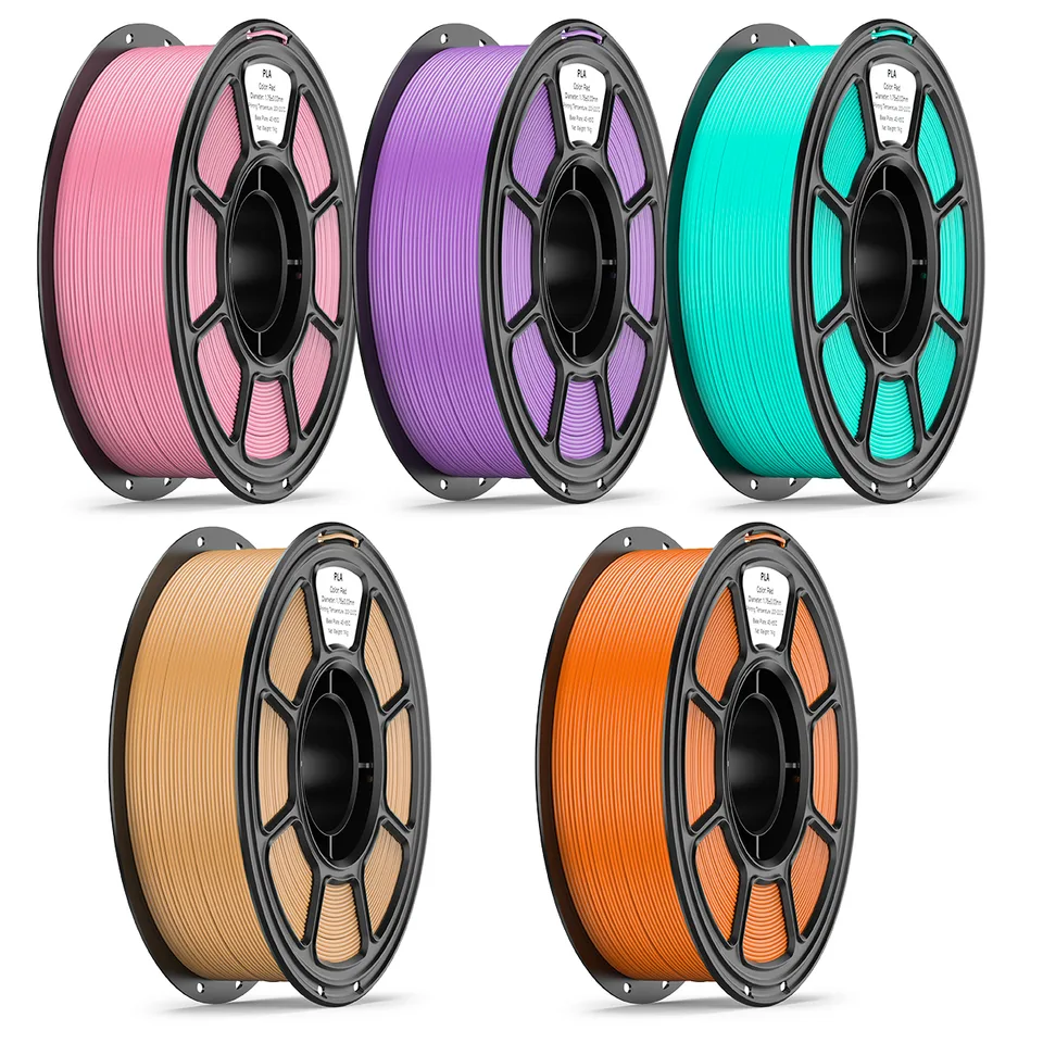 PLA 5 Pack 3D Printer Filament, 1.75mm PLA Filament Bundle, 5 Rolls Set For FDM 3D Printers, Smooth Printing, Low Warping, Easy To Print view 8