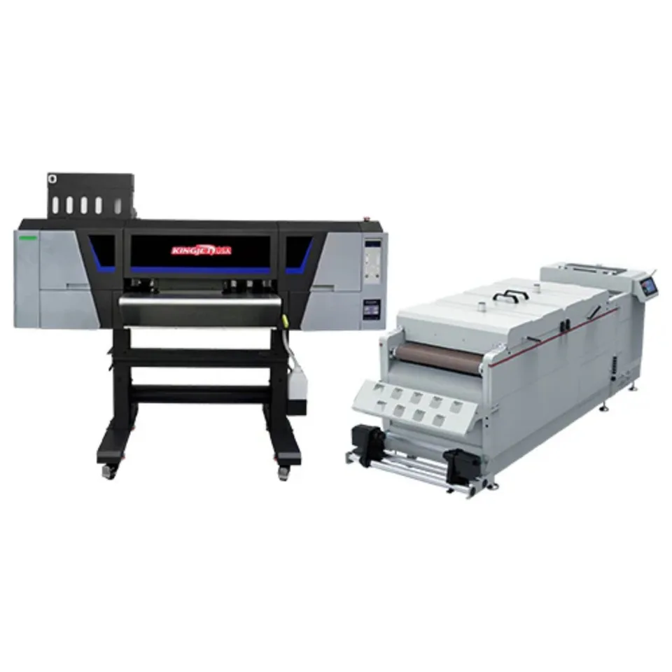 Used-KINGJET KJ-605 - 5 4 Head 60cm 24inch Industrial DTF Printer Direct-To-Film DTF Heat Transfer Printer view 1