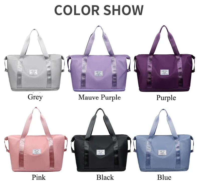 Large Capacity Expandable Gym Bag For Women - Waterproof Travel Duffel With Wet Pocket,Versatile Yoga Sports Bag With Shoe Compartment view 1