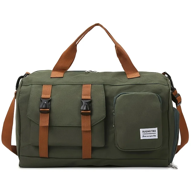 Minimalist Sports Duffel Bag ,Large Capacity Gym Tote With Separate Shoe Pocket,Multi-functional Travel Weekender & Crossbody Bag,Stylish view 5