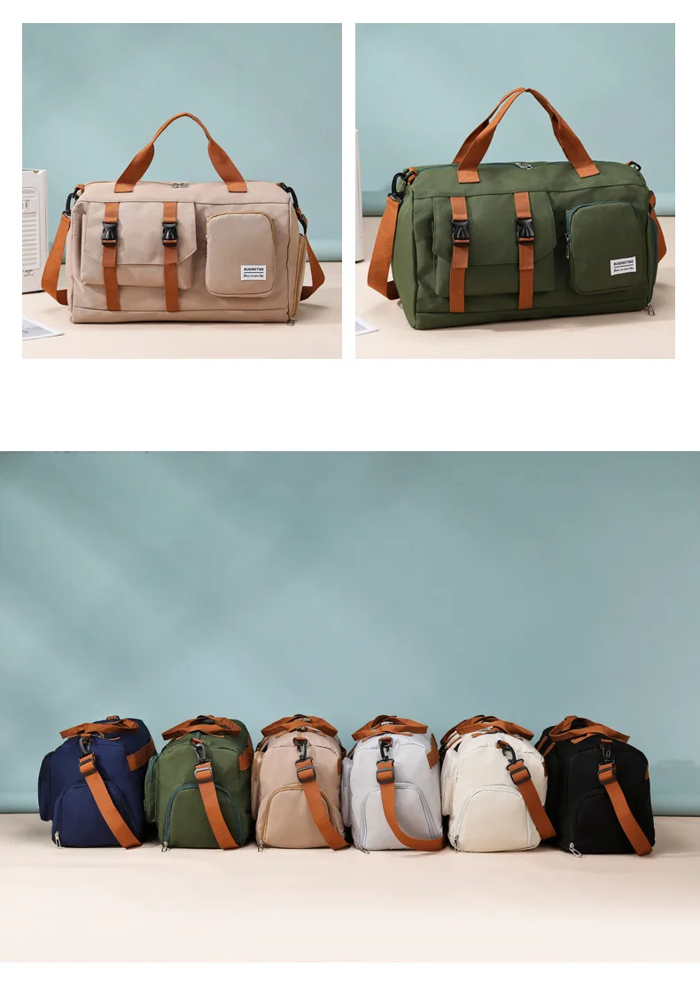 Minimalist Sports Duffel Bag ,Large Capacity Gym Tote With Separate Shoe Pocket,Multi-functional Travel Weekender & Crossbody Bag,Stylish view 1