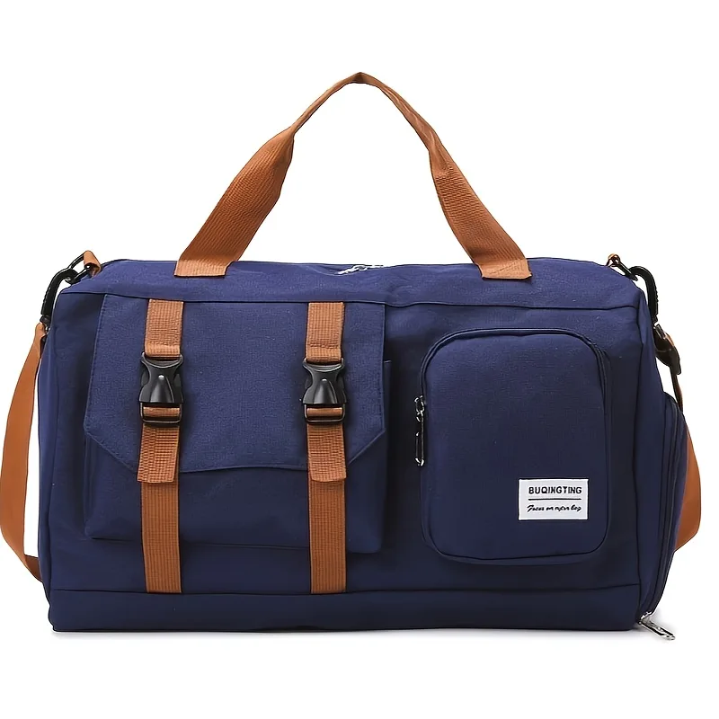 Minimalist Sports Duffel Bag ,Large Capacity Gym Tote With Separate Shoe Pocket,Multi-functional Travel Weekender & Crossbody Bag,Stylish view 9