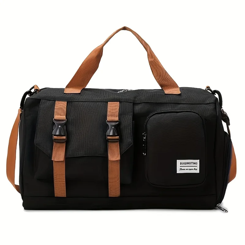 Minimalist Sports Duffel Bag ,Large Capacity Gym Tote With Separate Shoe Pocket,Multi-functional Travel Weekender & Crossbody Bag,Stylish view 11