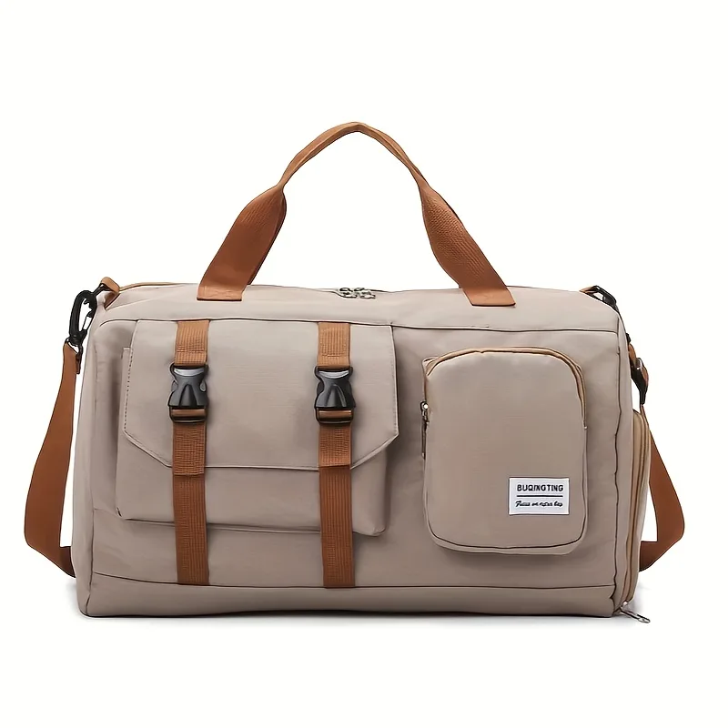 Minimalist Sports Duffel Bag ,Large Capacity Gym Tote With Separate Shoe Pocket,Multi-functional Travel Weekender & Crossbody Bag,Stylish view 7