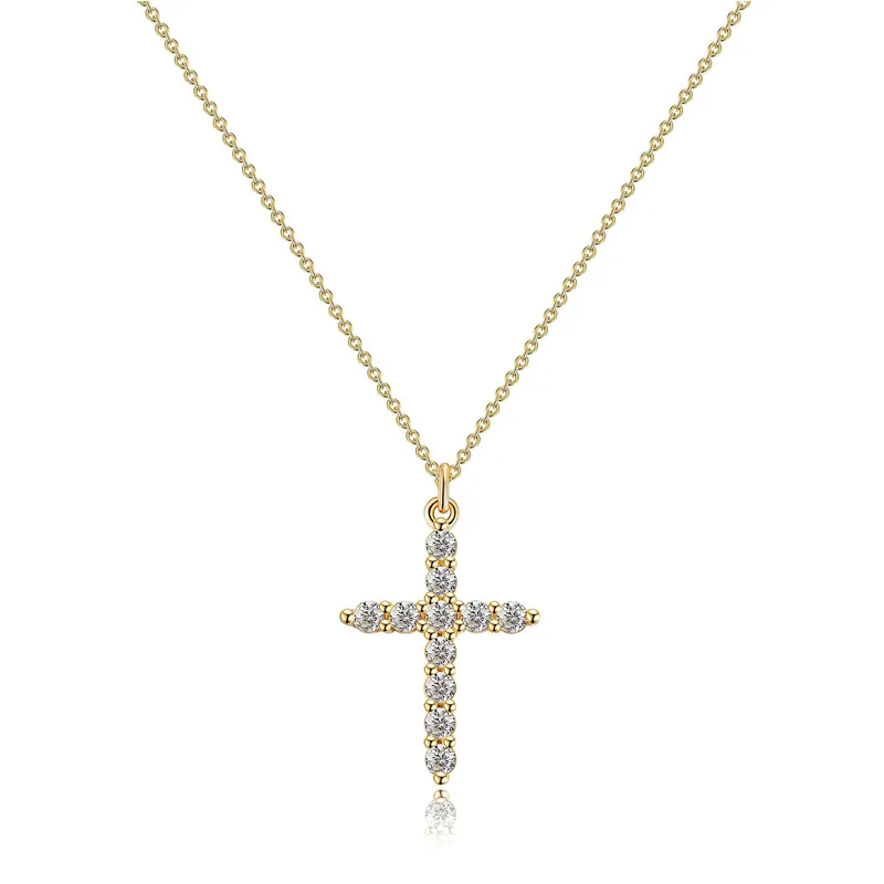 Vue 4 de COLORFUL BLING Cubic Zircon Cross Necklace