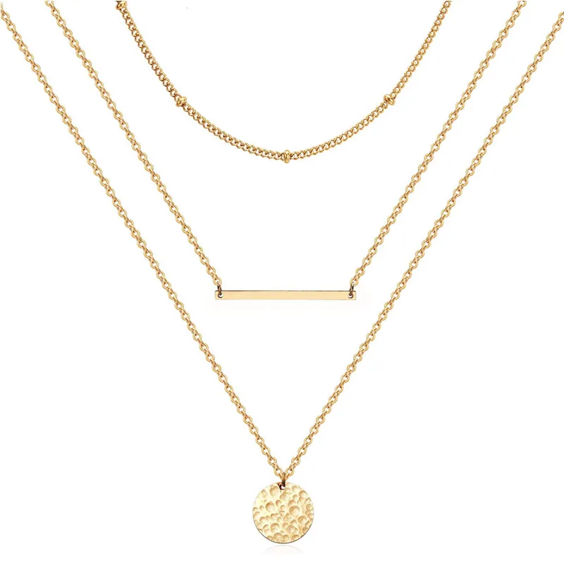 Ansicht 1 von 14K Gold Layered Choker Necklace