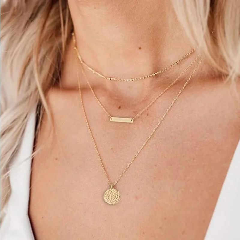 Ansicht 3 von 14K Gold Layered Choker Necklace