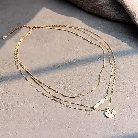 Ansicht 2 von 14K Gold Layered Choker Necklace