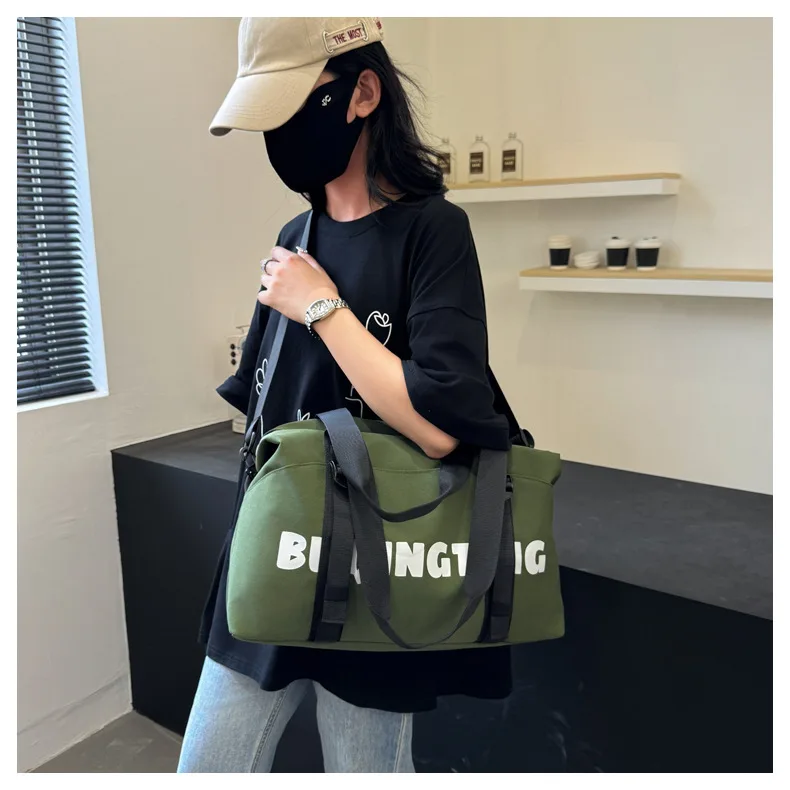 Women's Fashion Letter Print Gym Duffel Bag - Wet & Dry Separation Yoga Fitness Tote, Weekender Overnight Shoulder Bag For Travel view 15