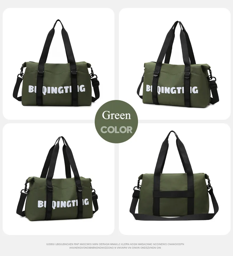 Women's Fashion Letter Print Gym Duffel Bag - Wet & Dry Separation Yoga Fitness Tote, Weekender Overnight Shoulder Bag For Travel view 4