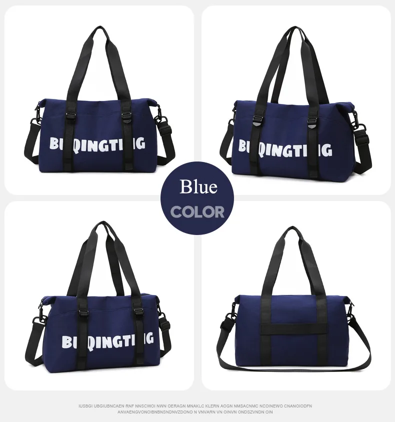 Women's Fashion Letter Print Gym Duffel Bag - Wet & Dry Separation Yoga Fitness Tote, Weekender Overnight Shoulder Bag For Travel view 7