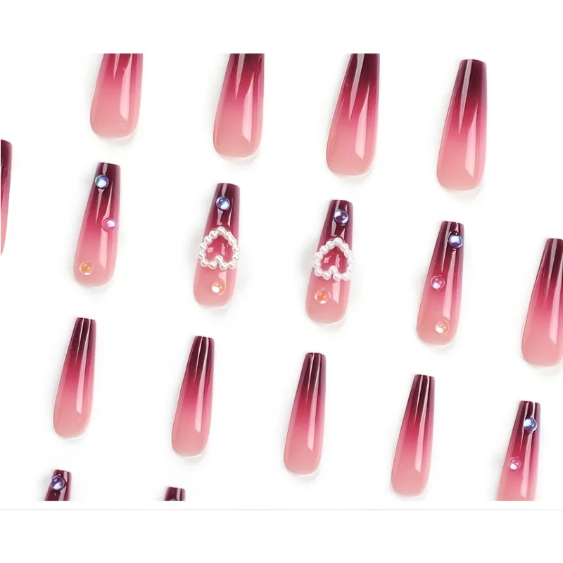 24 PCS Red Heart Nail Art view 2