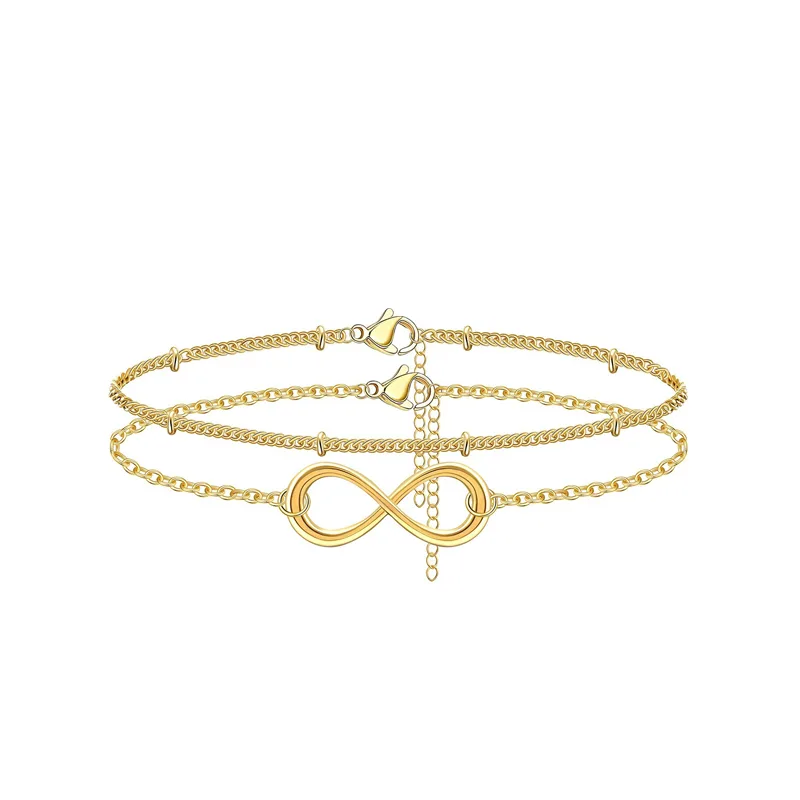 14K Gold Dainty Gold Bracelets view 1