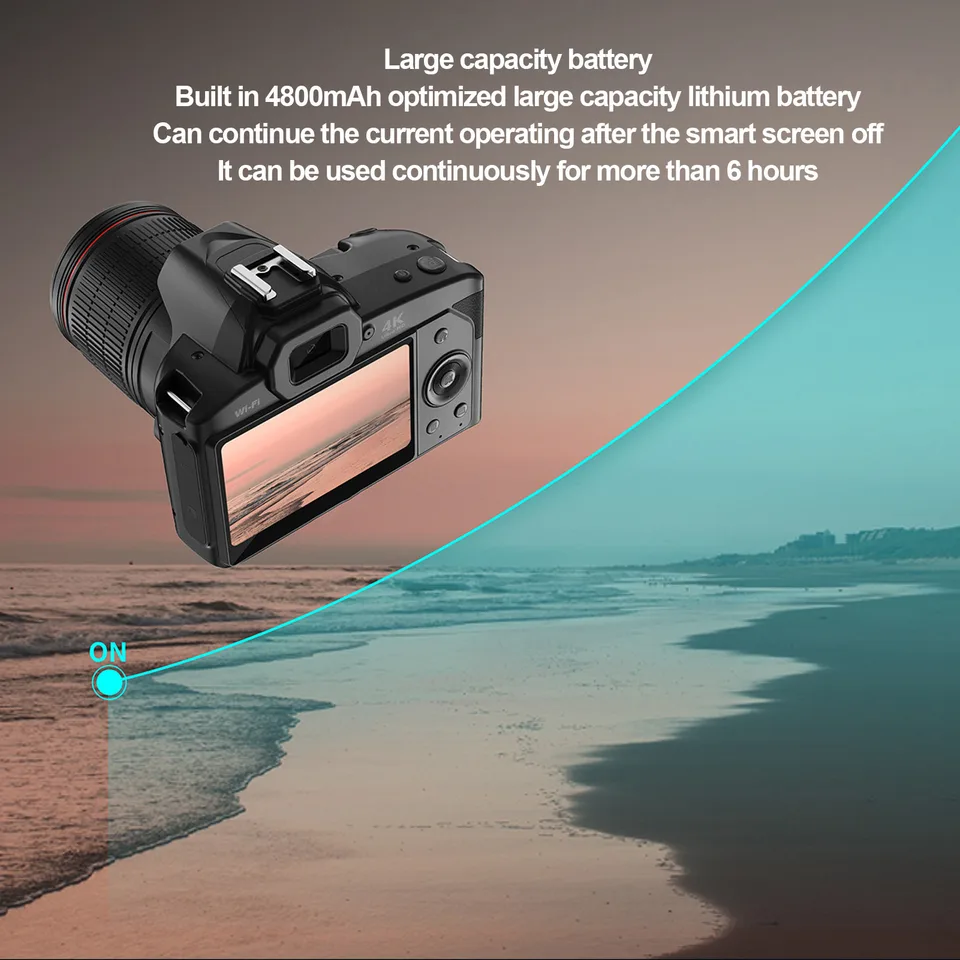 Digital Camera 3 Inch IPS Screen 4K 64MP 16x Digital Zoom Night Vision Wireless Dual Cameras Camcorder With Memory Card 32G view 14