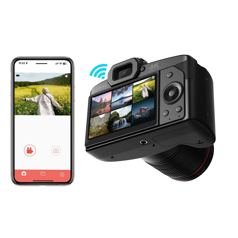 Digital Camera 3 Inch IPS Screen 4K 64MP 16x Digital Zoom Night Vision Wireless Dual Cameras Camcorder With Memory Card 32G view 8