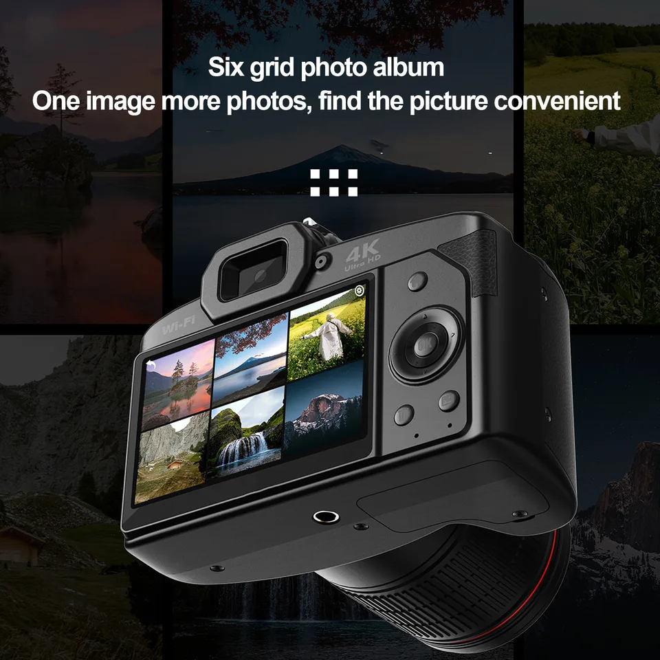 Digital Camera 3 Inch IPS Screen 4K 64MP 16x Digital Zoom Night Vision Wireless Dual Cameras Camcorder With Memory Card 32G view 20