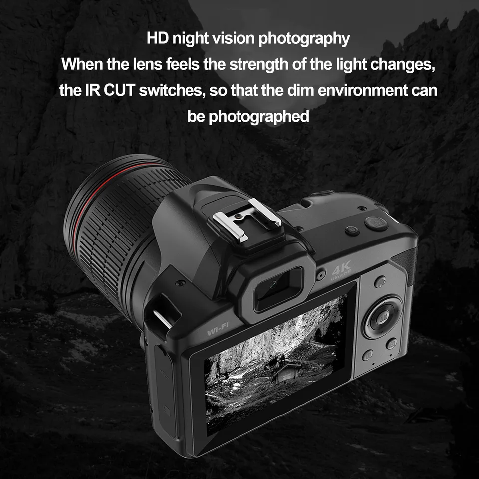 Digital Camera 3 Inch IPS Screen 4K 64MP 16x Digital Zoom Night Vision Wireless Dual Cameras Camcorder With Memory Card 32G view 3
