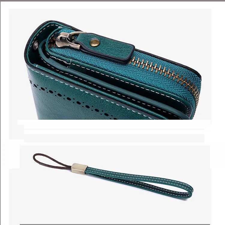 RFID Blocking Women's Long Zipper Wallet, Large Capacity Clutch Purse For Daily & Travel Use, Multi Card Holder Ladies Wallet view 5