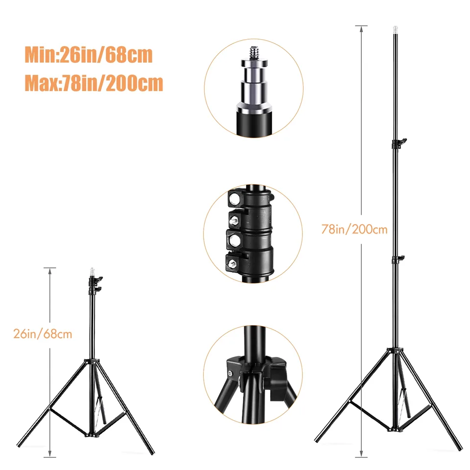 Studio Photography Light Kit Softbox Lighting Set Including 85W 3000K-6000K Bi Color Temperature LED Light Softbox Light Stand Boom Arm view 3
