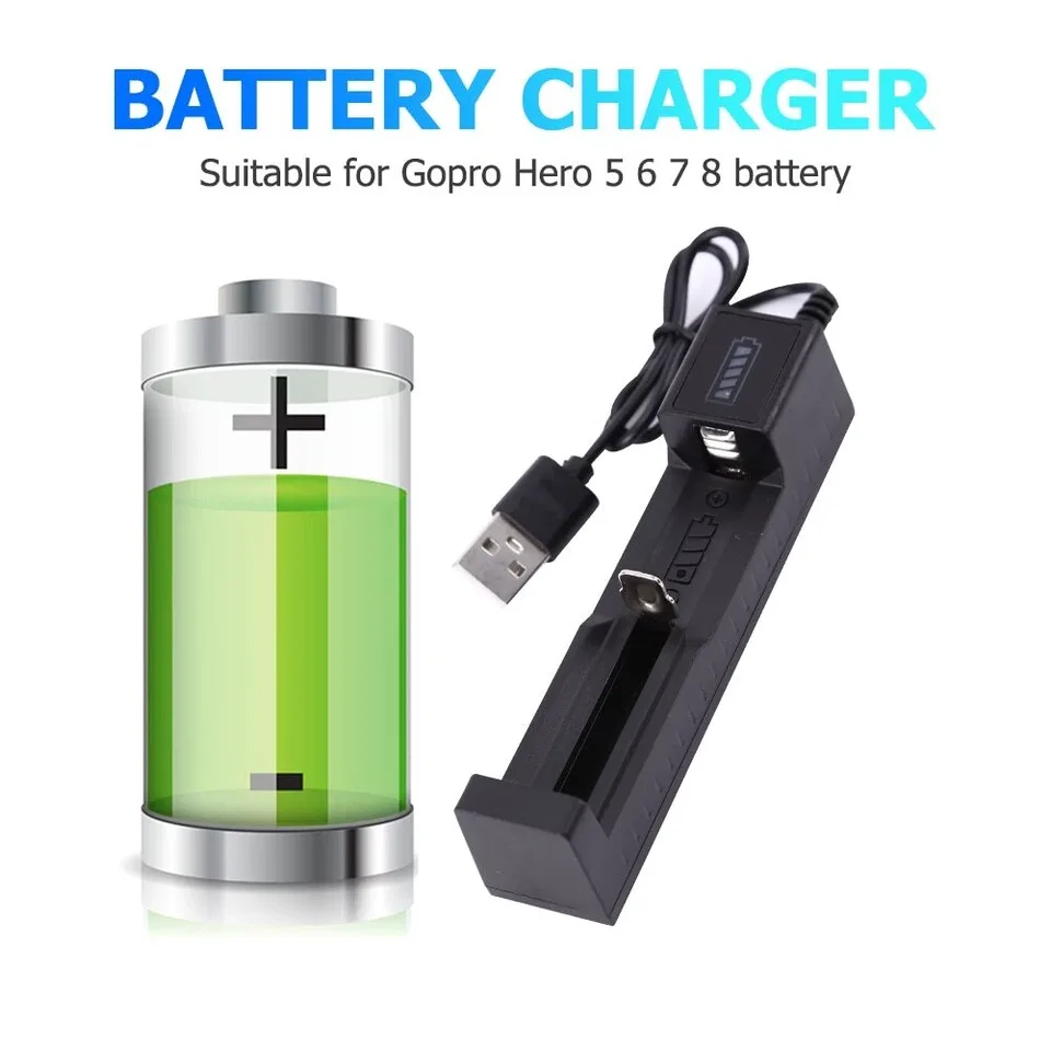 4 Pack 1300 MAh 16340 RCR123A Rechargeable 3.7 V Ion Battery USB Battery Charger view 7