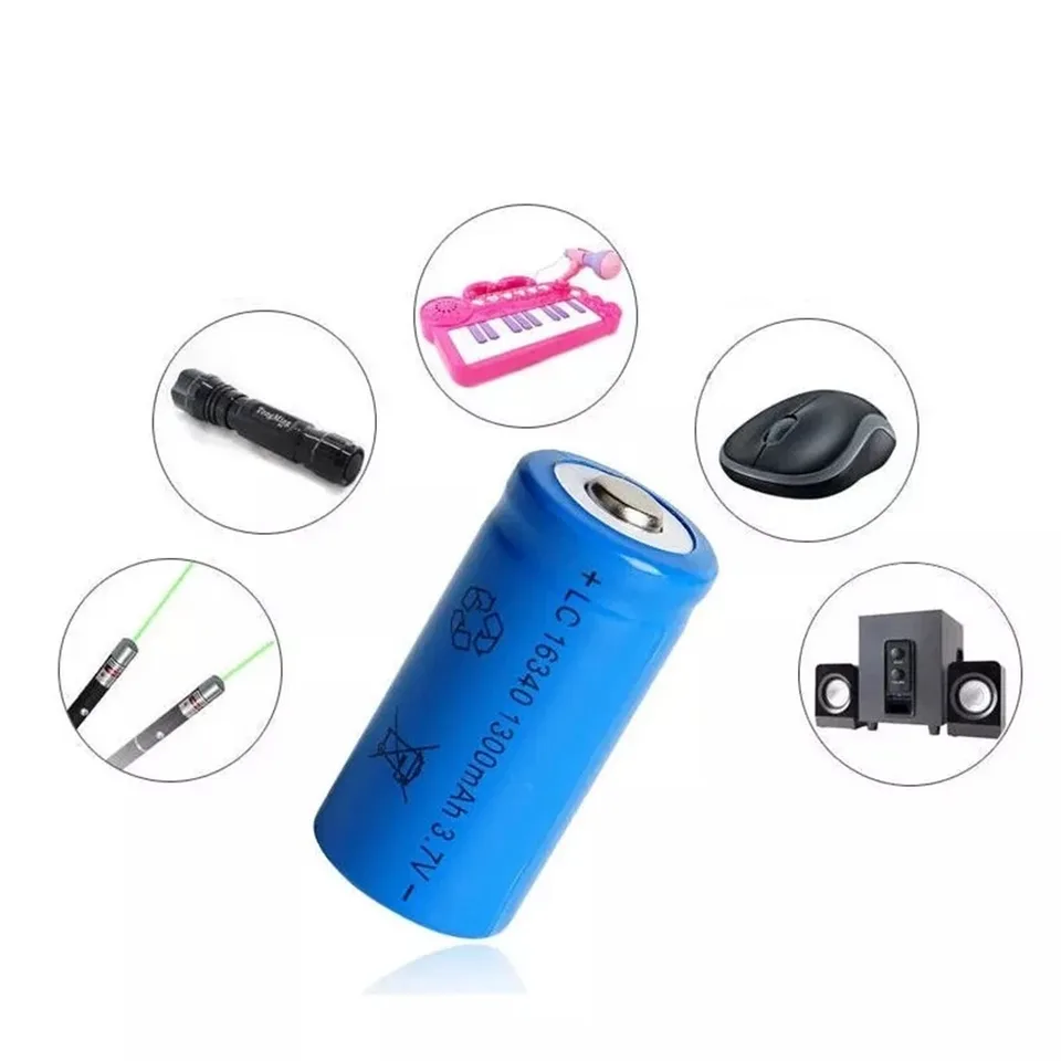 4 Pack 1300 MAh 16340 RCR123A Rechargeable 3.7 V Ion Battery USB Battery Charger view 10