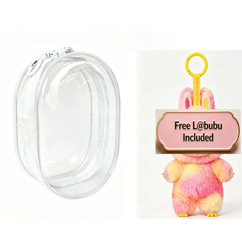 Vue 4 de Doll Backpack,Mini Storage Case,PVC Dustproof Small Doll Bag For Mini Dolls Figures,labubu Doll Bag