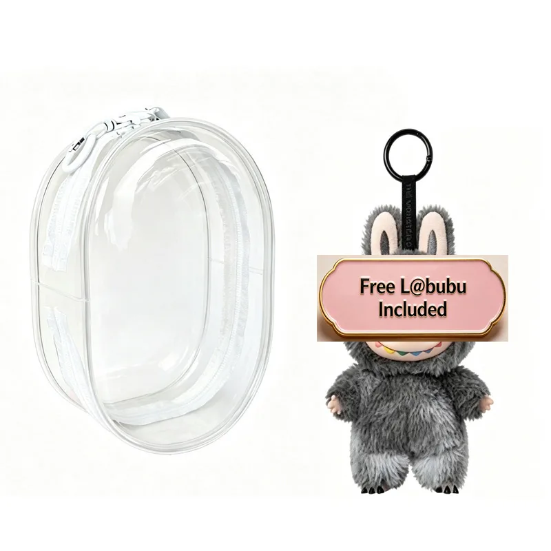 Vue 2 de Doll Backpack,Mini Storage Case,PVC Dustproof Small Doll Bag For Mini Dolls Figures,labubu Doll Bag