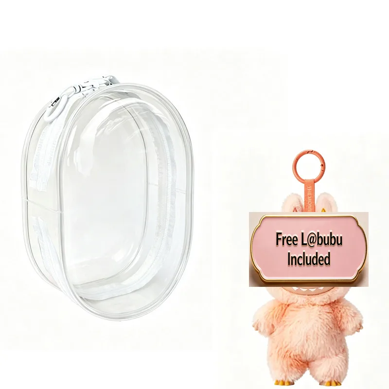 Vue 3 de Doll Backpack,Mini Storage Case,PVC Dustproof Small Doll Bag For Mini Dolls Figures,labubu Doll Bag