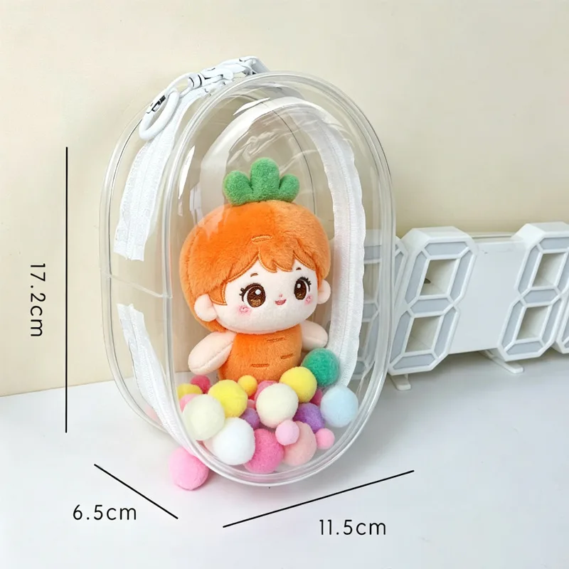 Vue 5 de Doll Backpack,Mini Storage Case,PVC Dustproof Small Doll Bag For Mini Dolls Figures,labubu Doll Bag