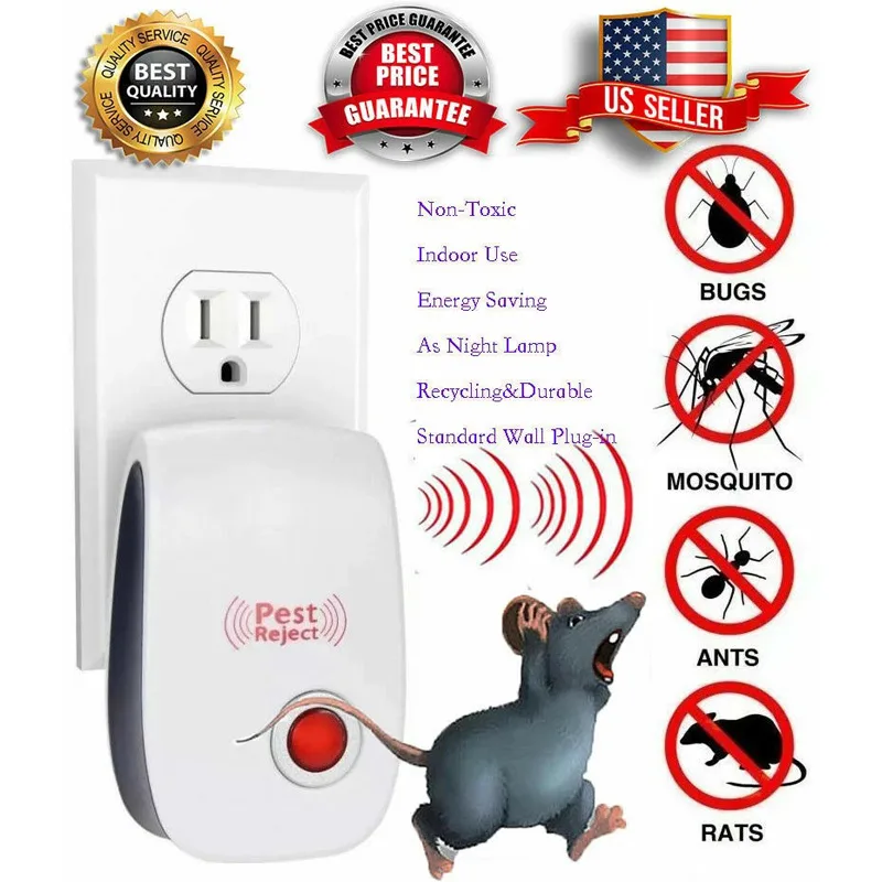 6 Pcs Ultrasonic Pest Repeller, Pest Control Plug In Indoor Pests For Mosquito, Insects,Cockroaches, Rats, Bug, Spider view 9