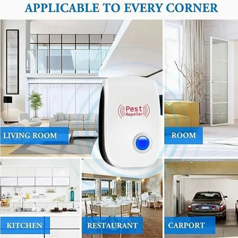 6 Pcs Ultrasonic Pest Repeller, Pest Control Plug In Indoor Pests For Mosquito, Insects,Cockroaches, Rats, Bug, Spider view 14