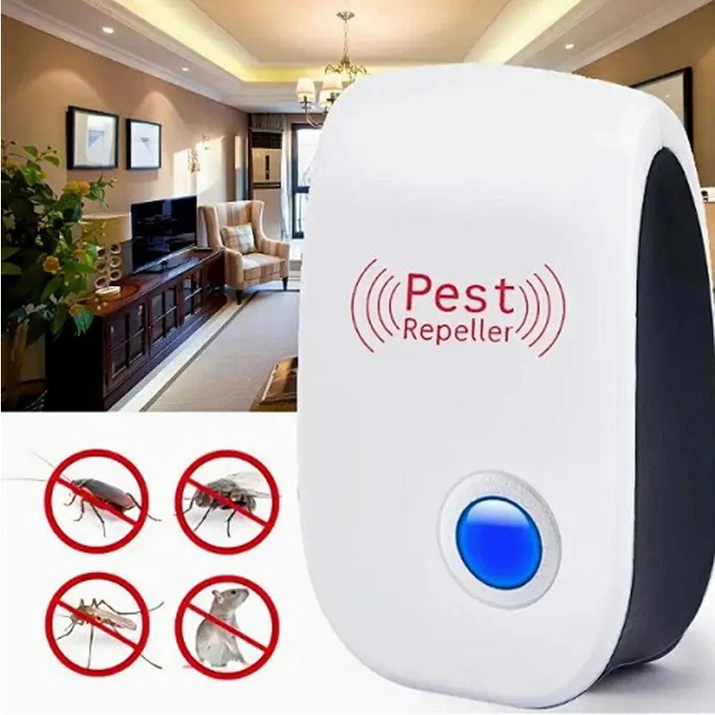 6 Pcs Ultrasonic Pest Repeller, Pest Control Plug In Indoor Pests For Mosquito, Insects,Cockroaches, Rats, Bug, Spider view 1